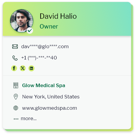 Sample data of Med Spas Email Addresses