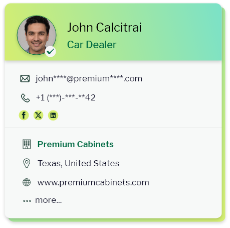 sample data of email list of auto dealers