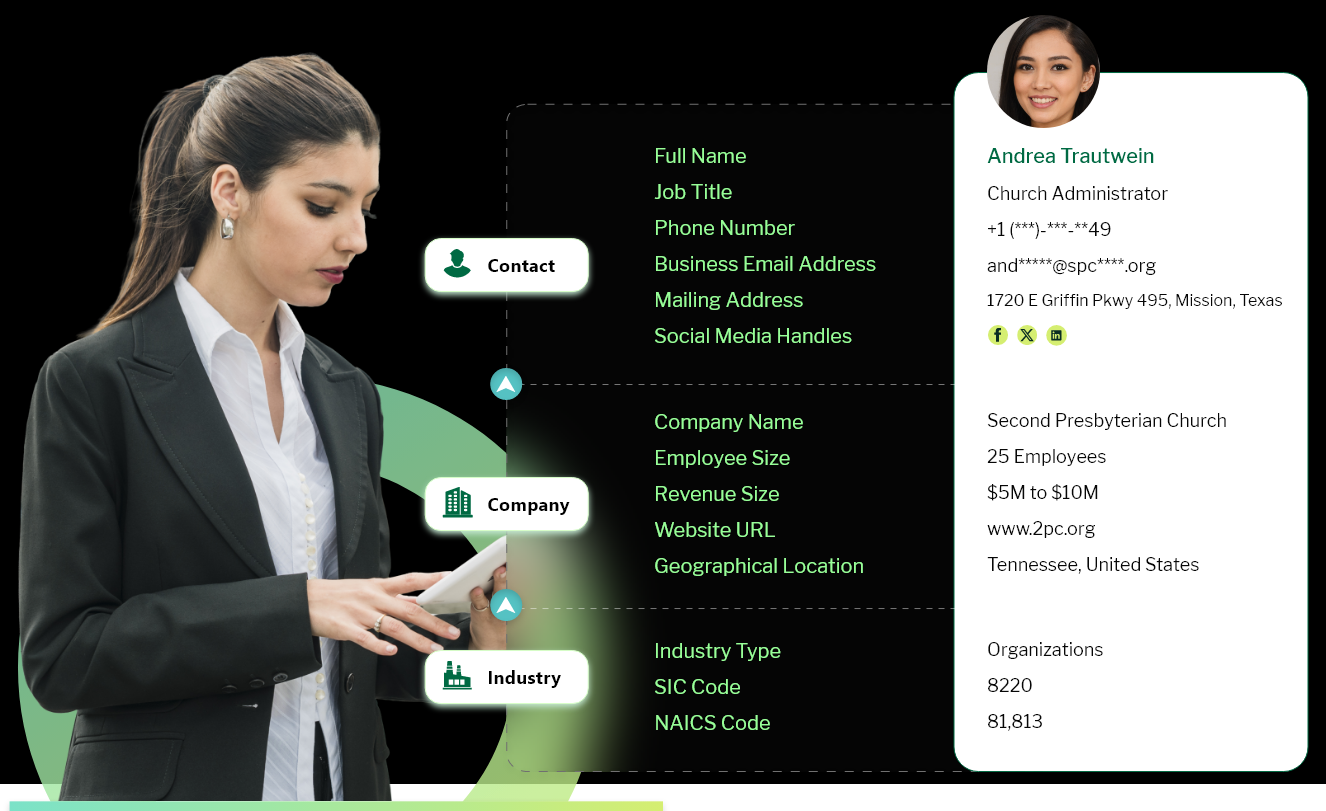 Data Fields of church email lists