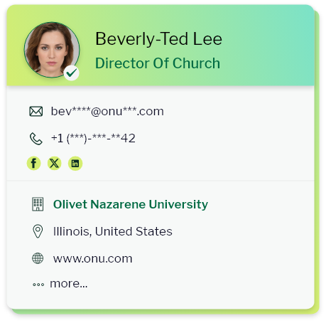 sample data of email list for churches