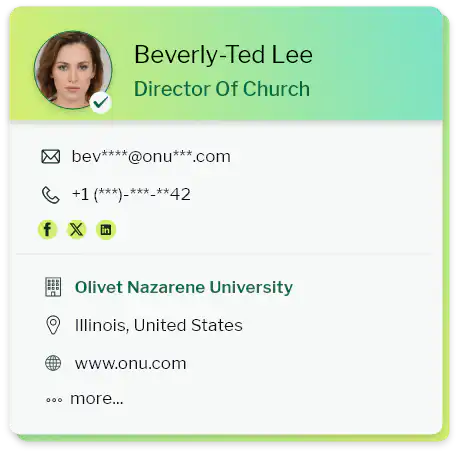 sample data of email list for churches