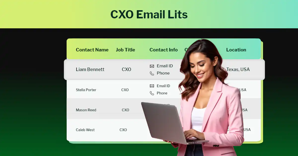 CXO Email List | 100% Opt-In Email Database